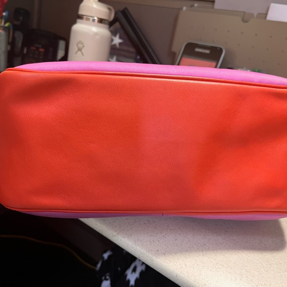 Coach Hamptons Pink Canvas & Orange-Red Leather Tote Bag - Picture 13 of 16